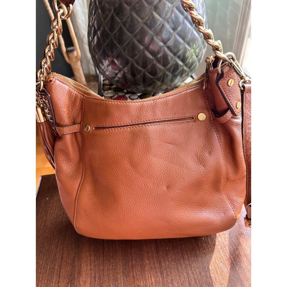 Authentic Michael Kors shoulder handbag Model AV-1405 brown gold - Picture 6 of 15